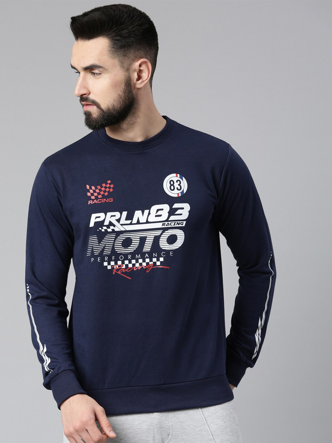 

Proline Active Men Printed Sweatshirt, Blue