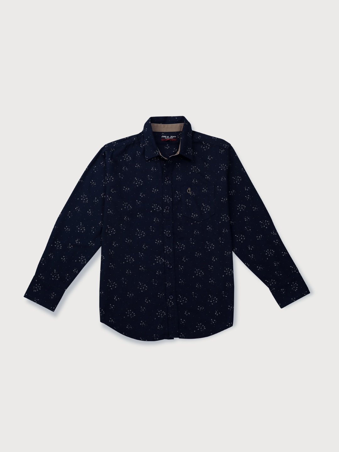 

Gini and Jony Boys Printed Casual Shirt, Black