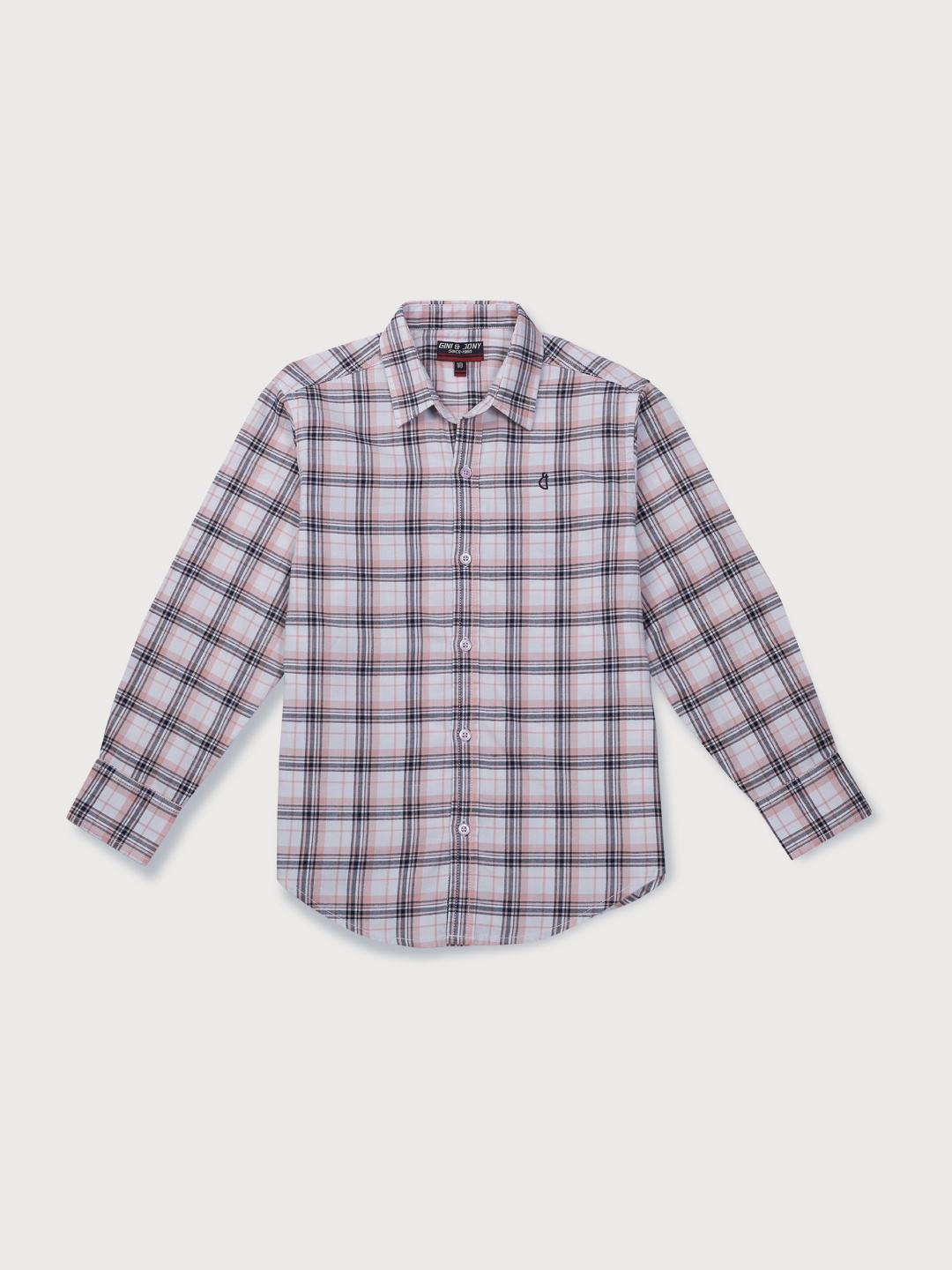 

Gini and Jony Boys White Checked Casual Shirt