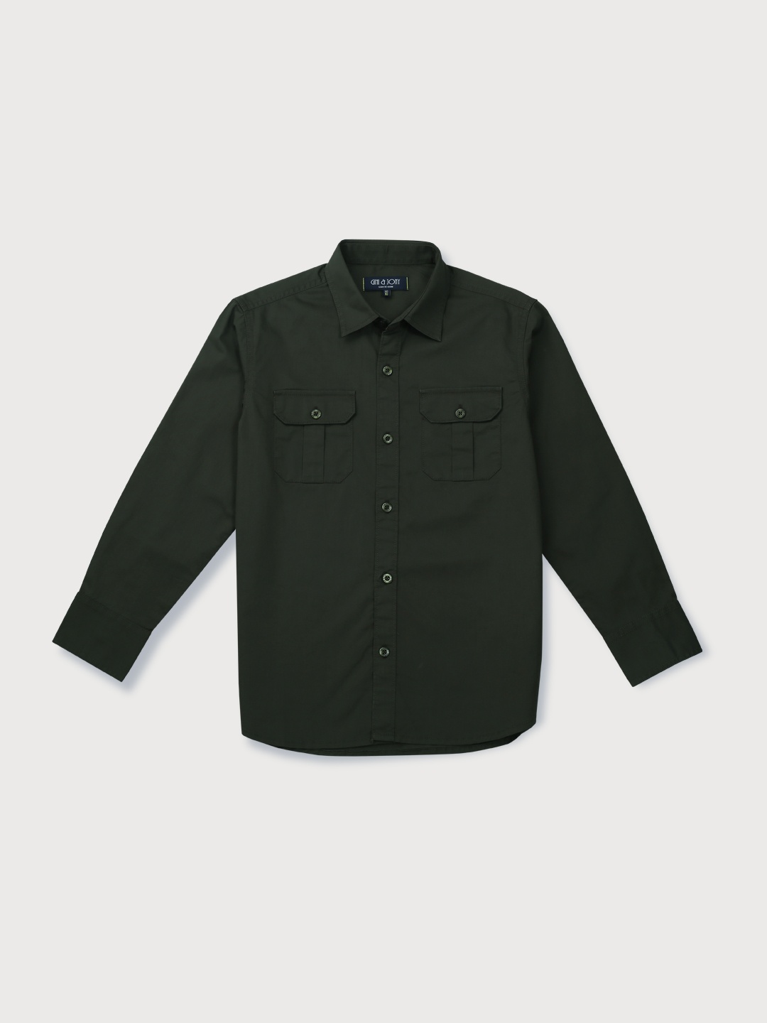 

Gini and Jony Boys Casual Shirt, Olive