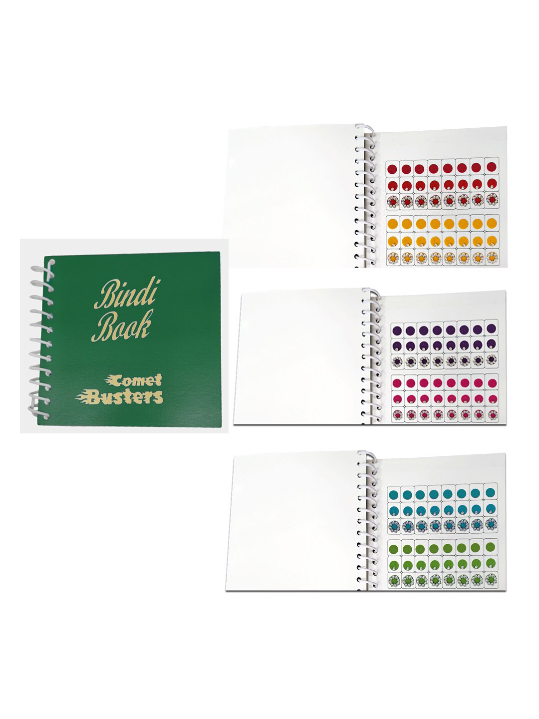 

Comet Busters Multicolored The Mini Bindi Book 7 - Round Bindis with Stone 288, Multi