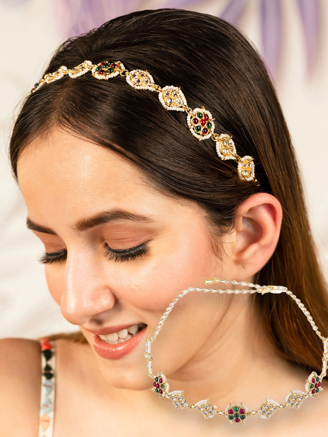 

HAIR DRAMA CO. Women Embellished Hairband, Gold