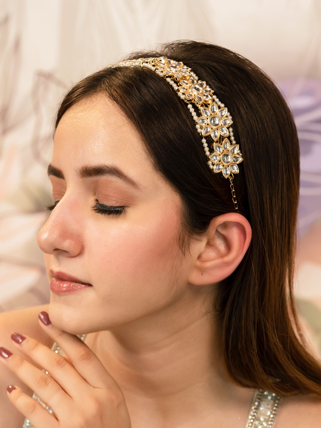 

HAIR DRAMA COMPANY Women Embellished Hairband, Gold