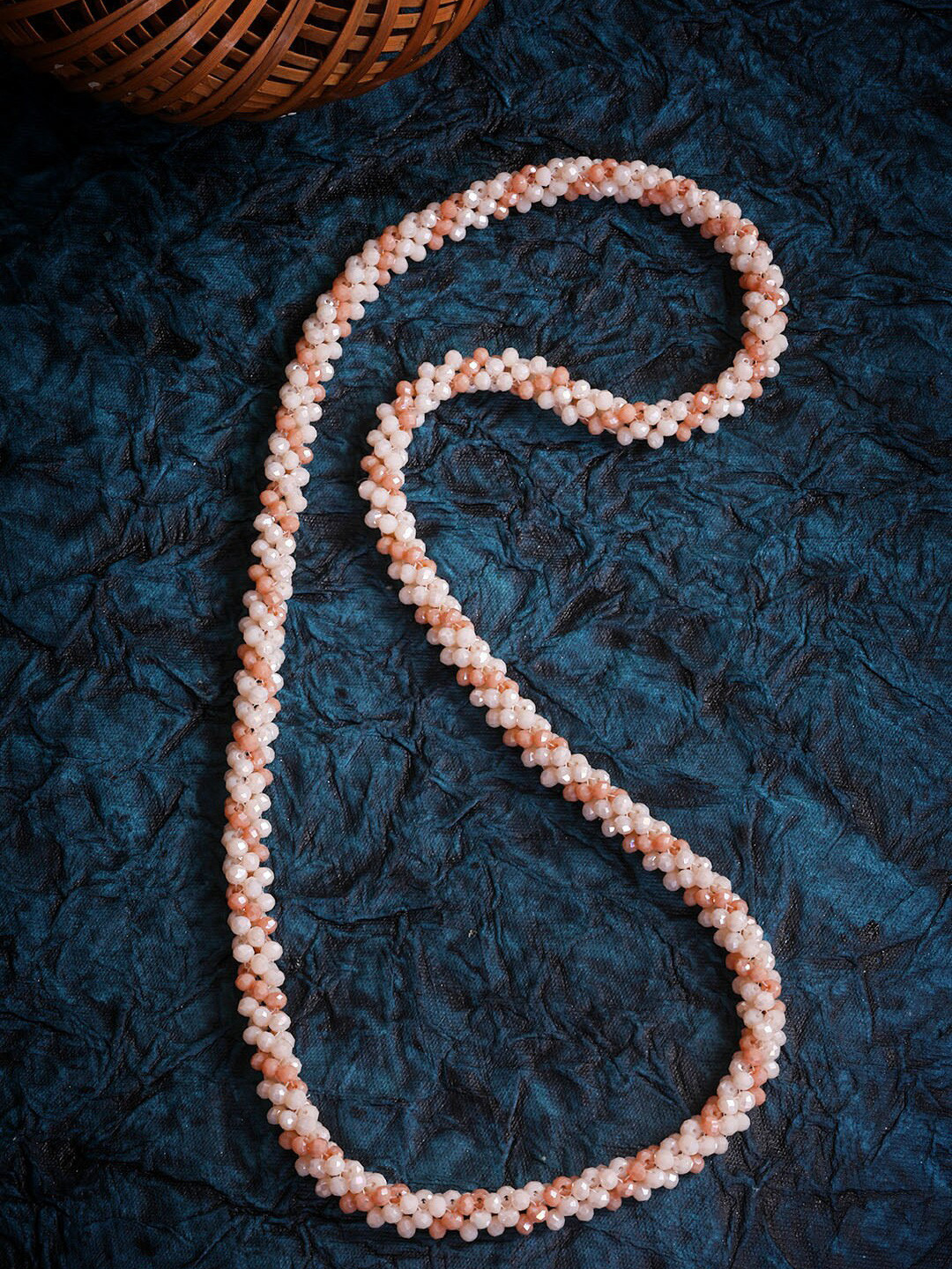 

GRIIHAM Copper Crystal Studded Chain, Peach