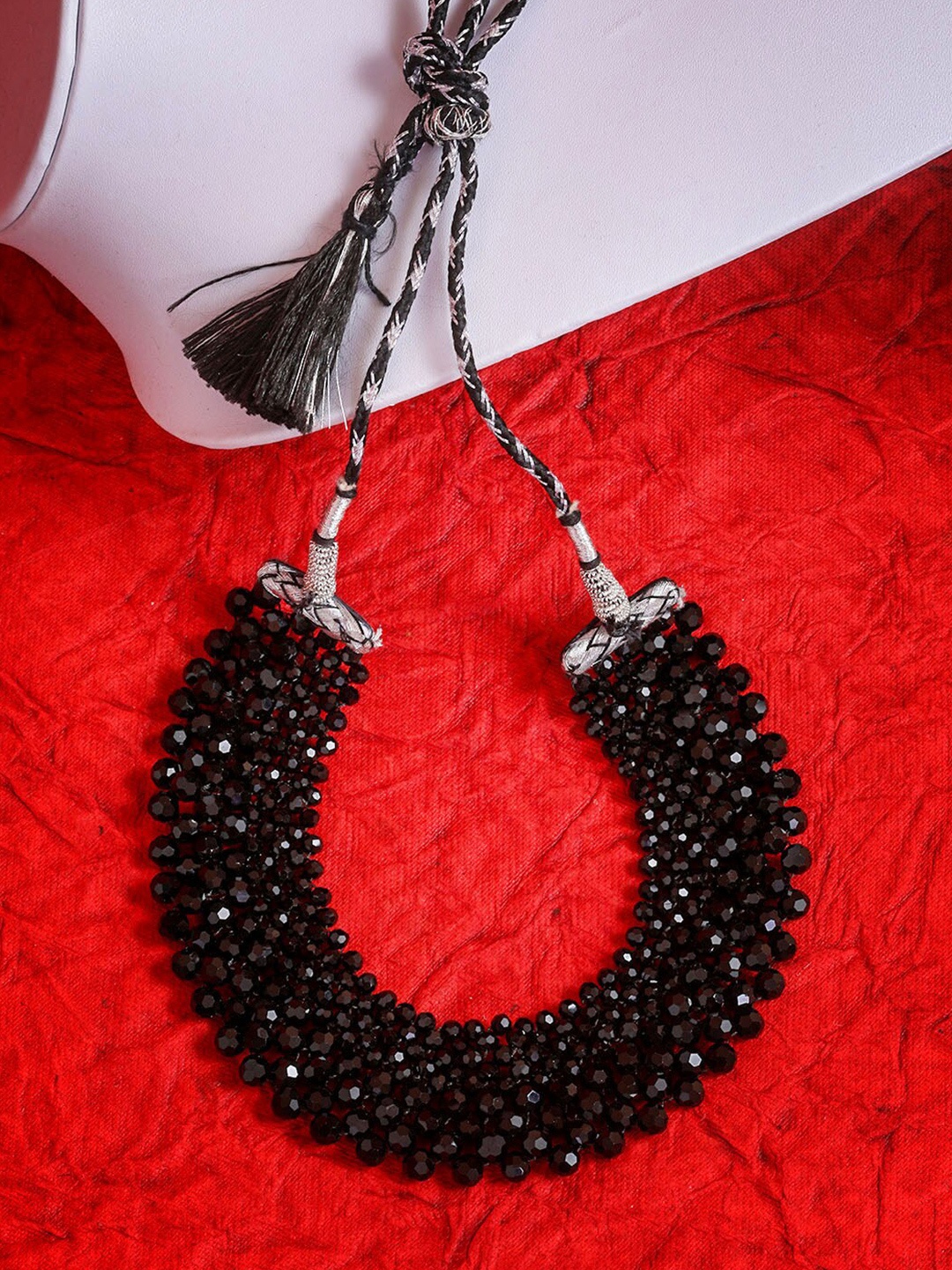 

GRIIHAM Black Copper Choker Crystals Necklace