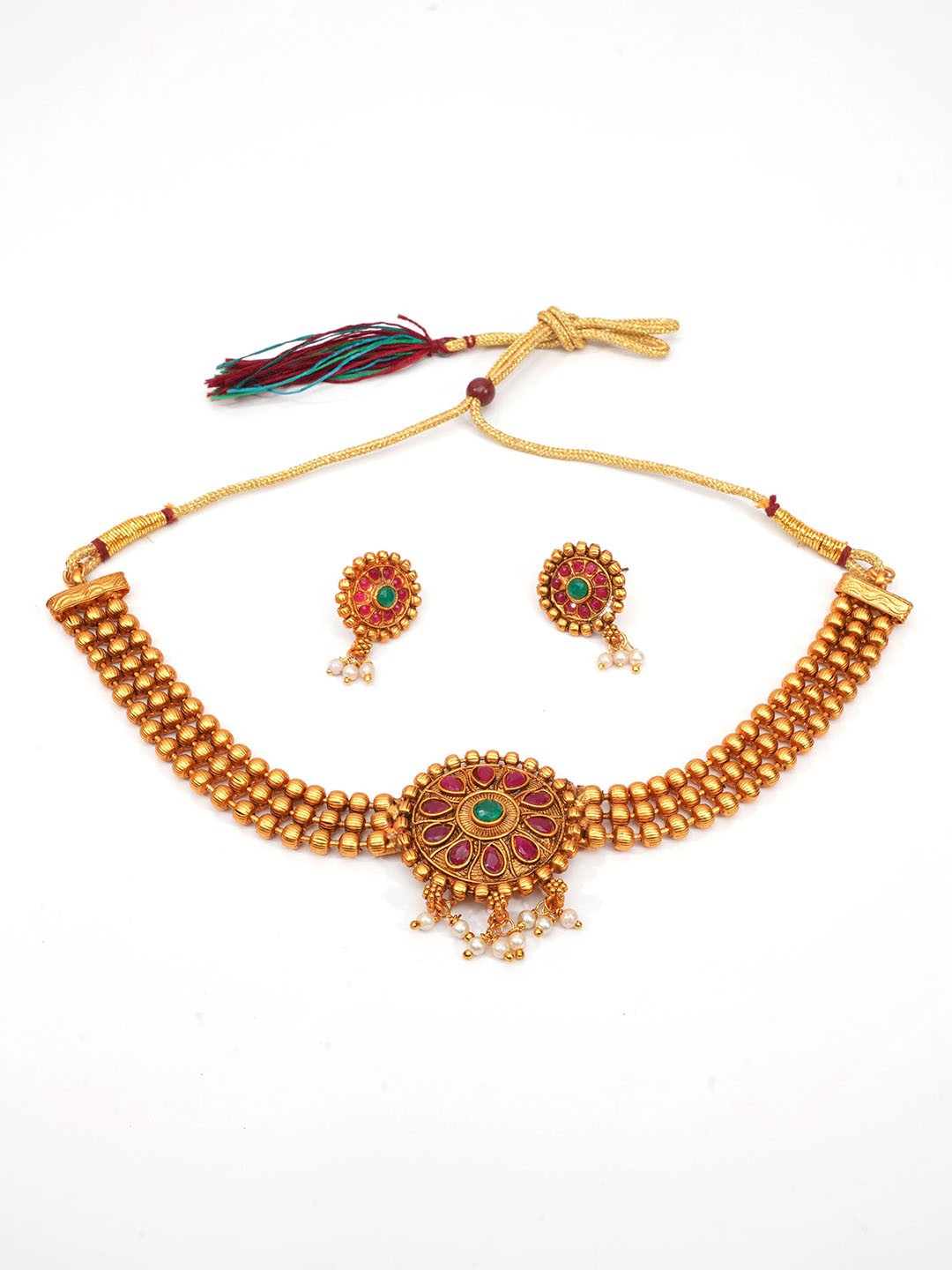 

GRIIHAM Gold-Plated CZ-Studded Jewellery Set