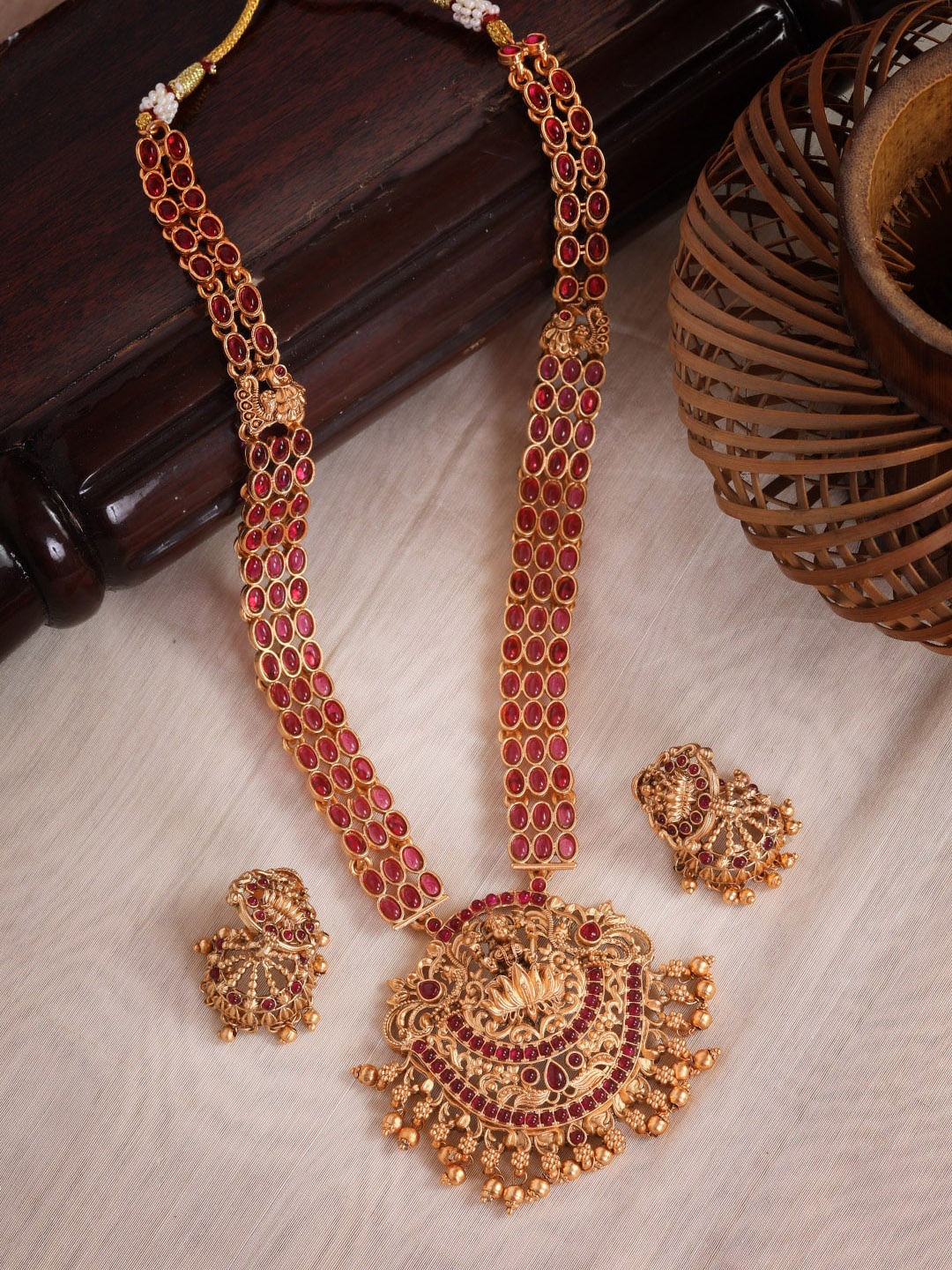 

GRIIHAM Gold-Plated CZ-Studded Jewellery Set