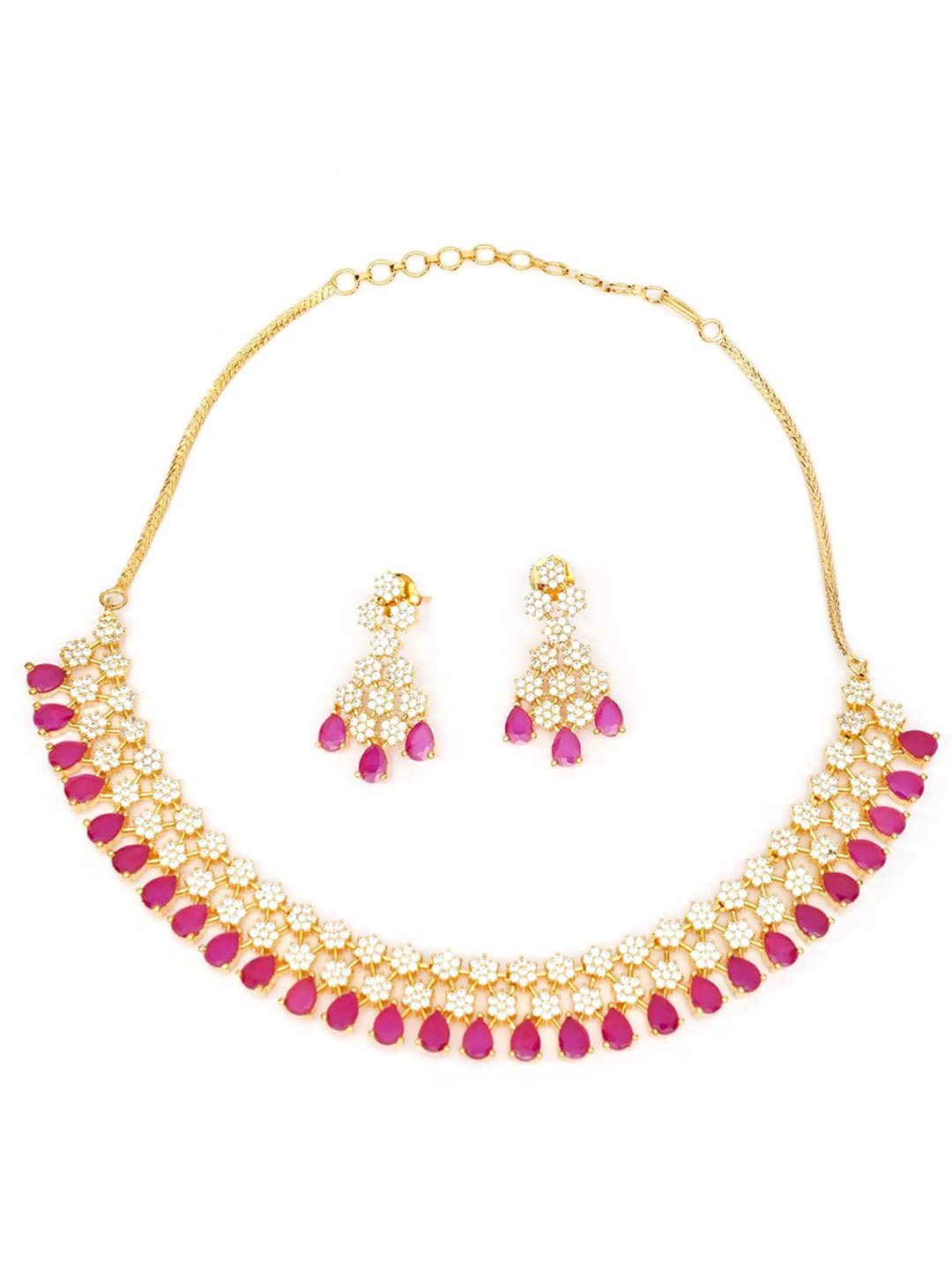 

GRIIHAM Gold-Plated CZ-Studded Jewellery Set