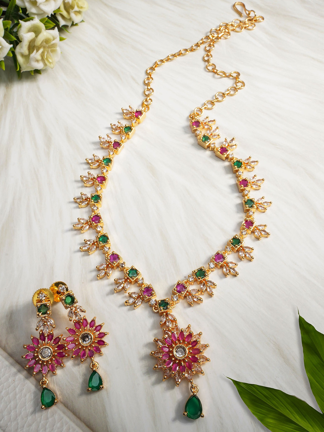 

GRIIHAM Gold-Plated Cubic Zirconia Jewellery Set