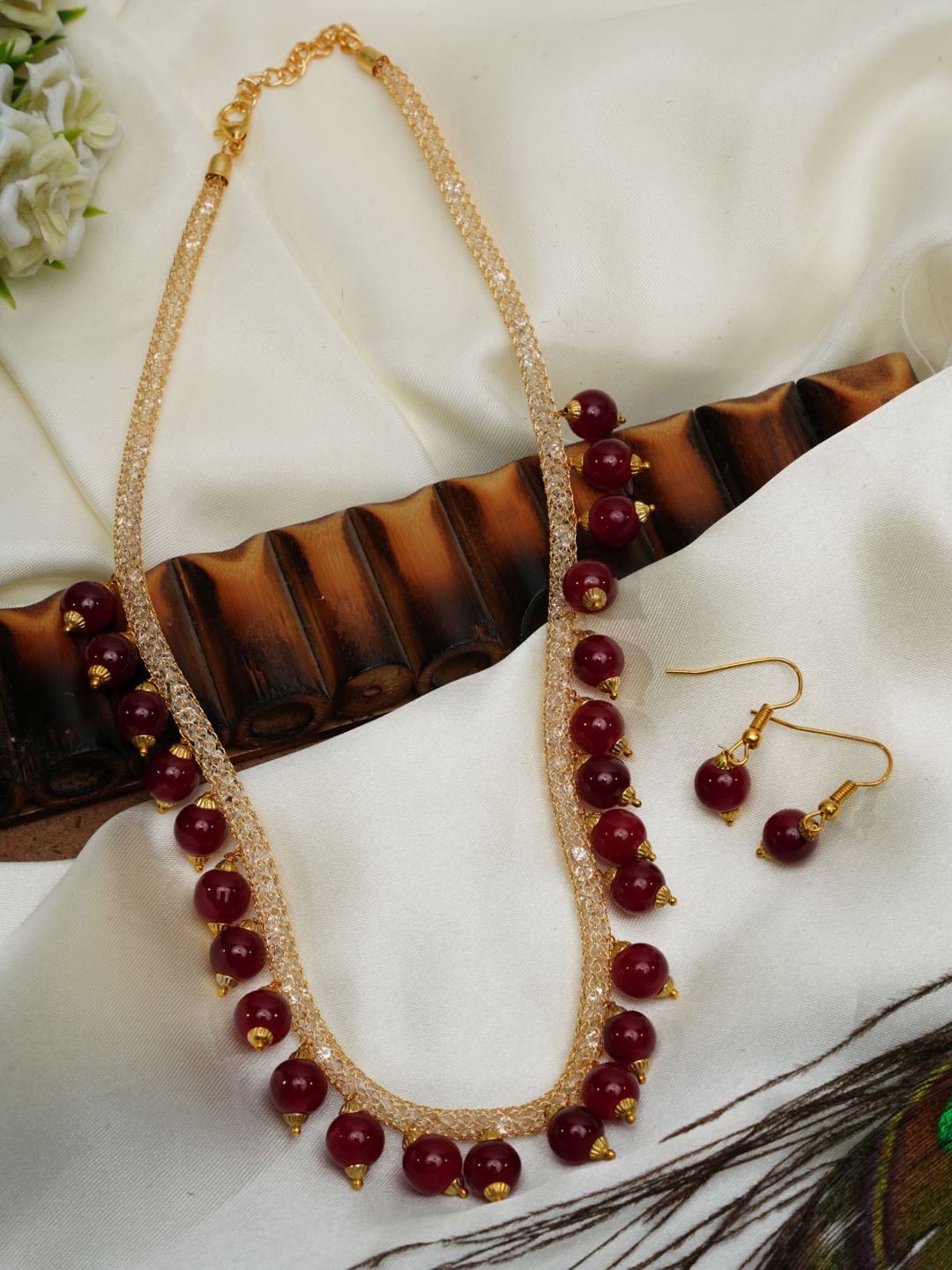 

GRIIHAM Gold-Plated CZ-Studded Jewellery Set