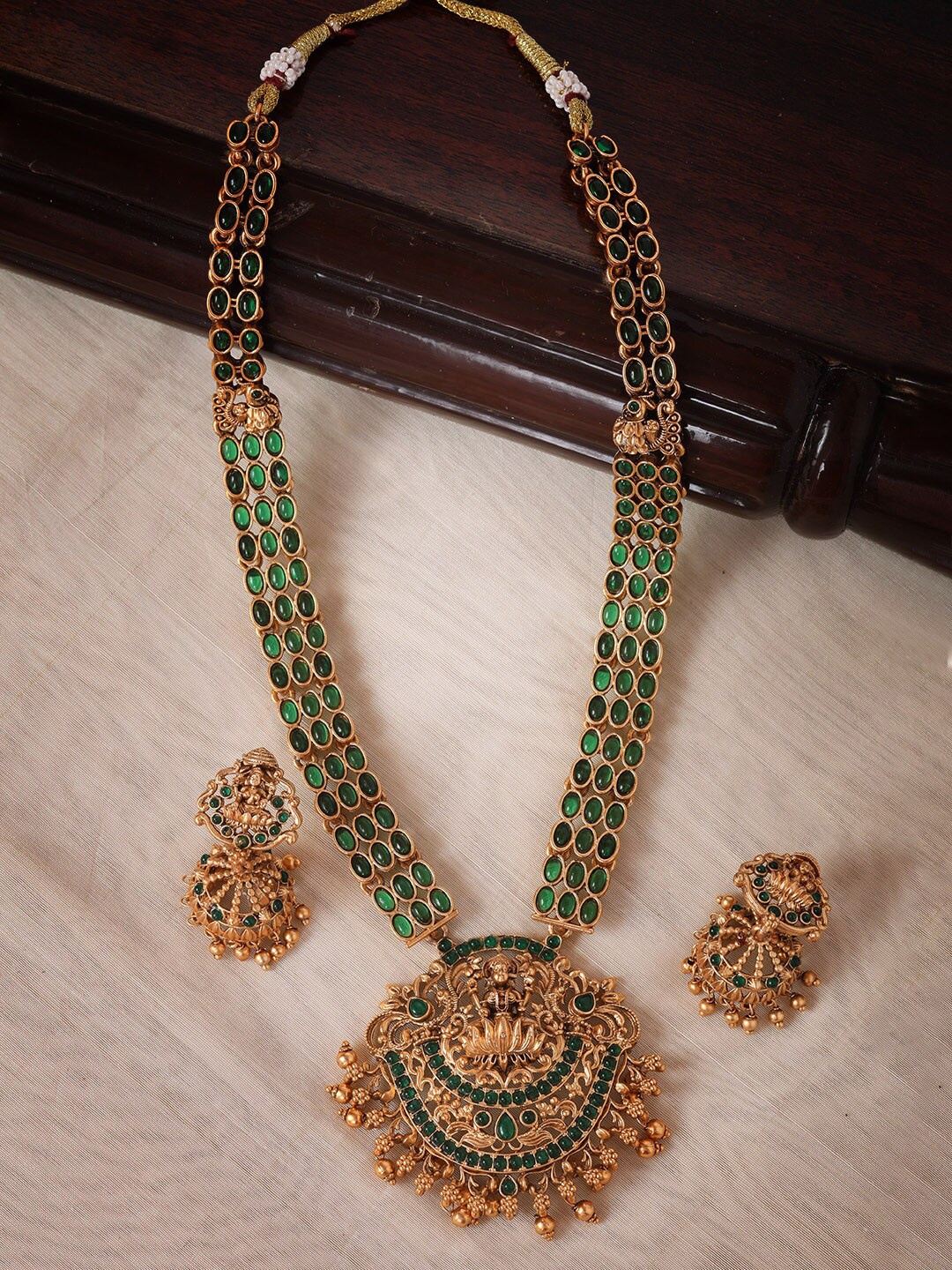 

GRIIHAM Gold Plated CZ-Studded Long Necklace Set