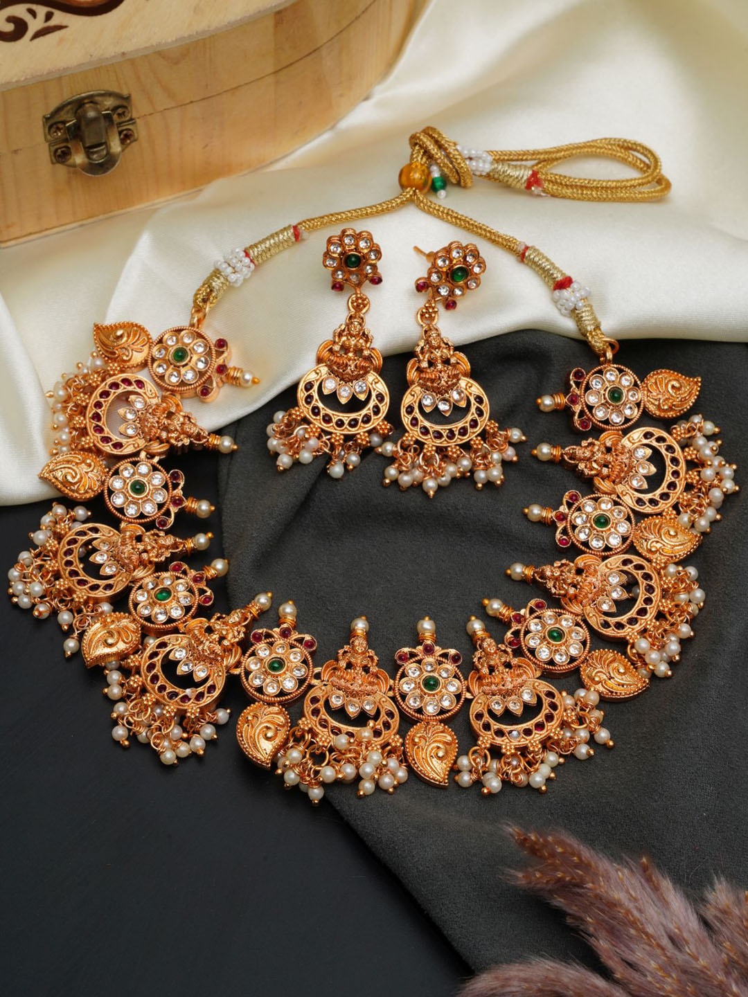 

GRIIHAM Gold-Plated CZ-Studded Jewellery Set