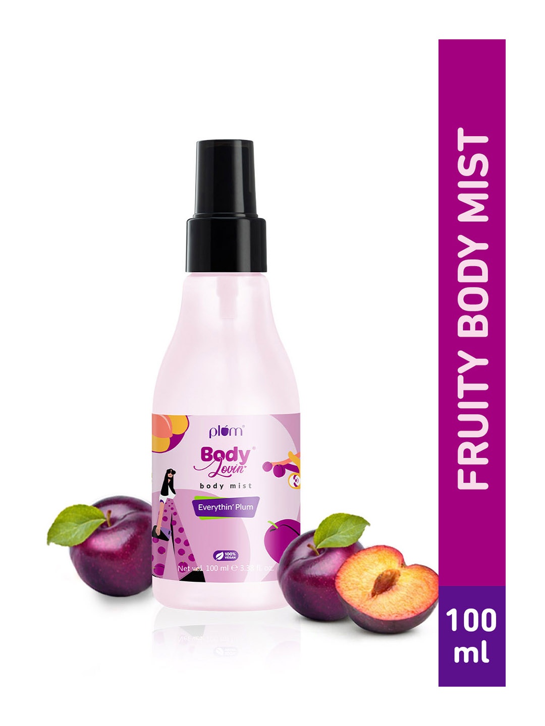 

Plum BodyLovin' Vegan Everythin' Plum Body Mist - 100ml, Purple