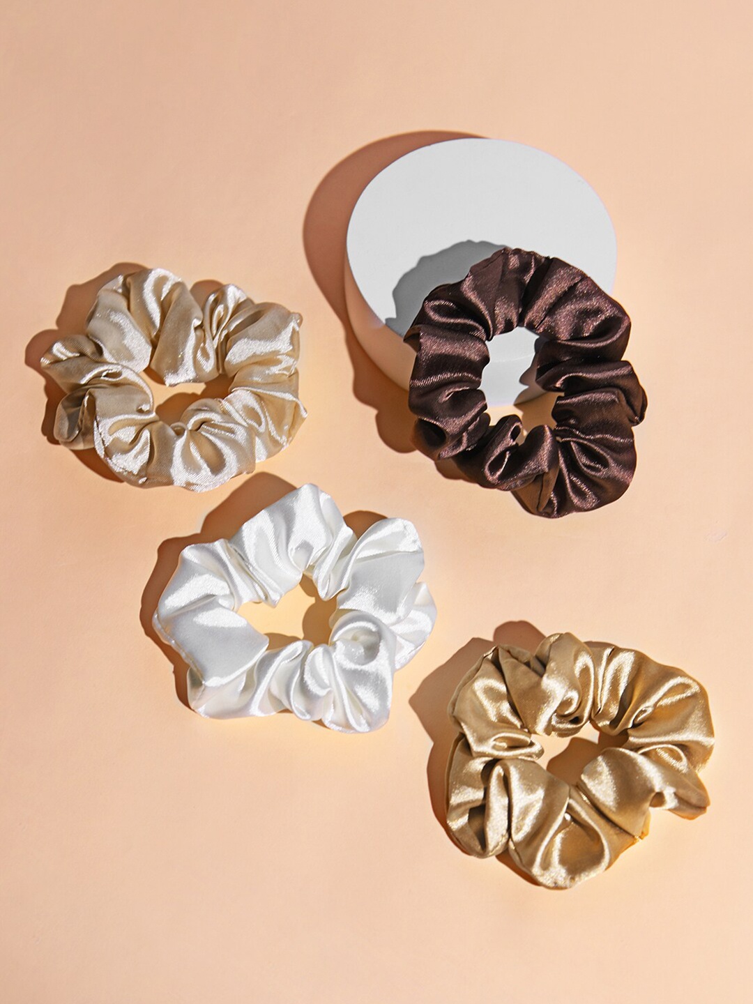

ToniQ Women Set of 4 Ponytail Holders, Brown
