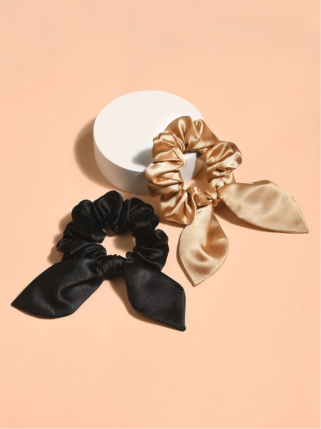 

ToniQ Women Set of 2 Bow Ponytail Holders, Black