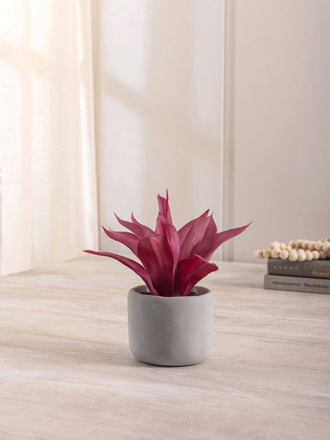 

Pure Home and Living Set of 2 Solid Artificial Plant with Pot, Grey
