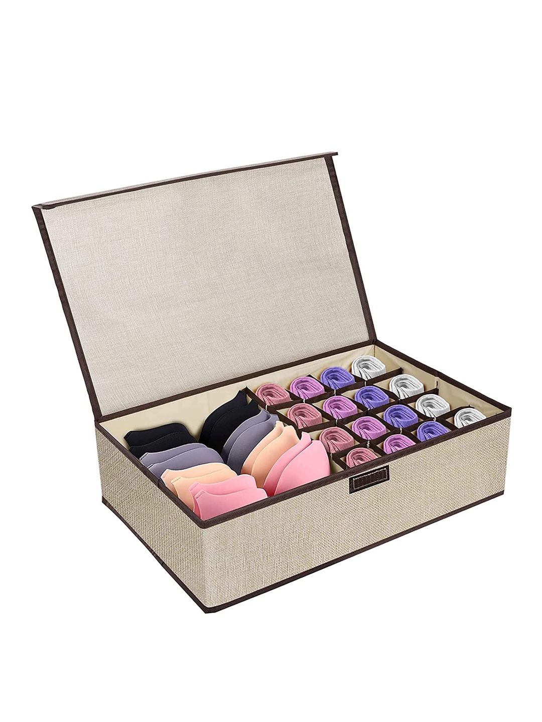 

HOUSE OF QUIRK Solid 17 Drawer Organisers, Beige
