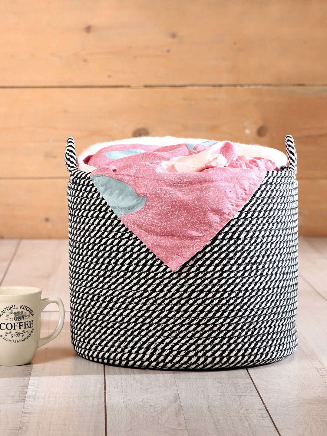 

Pano Printed Storage Basket, Black