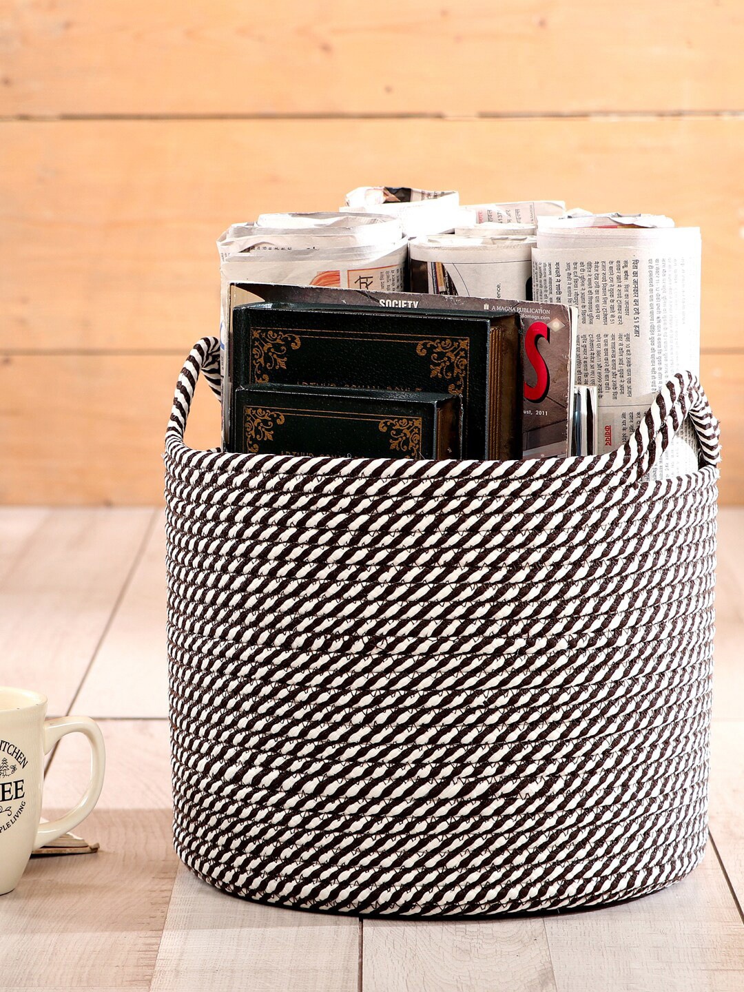 

Pano Textured Storage Basket, Black