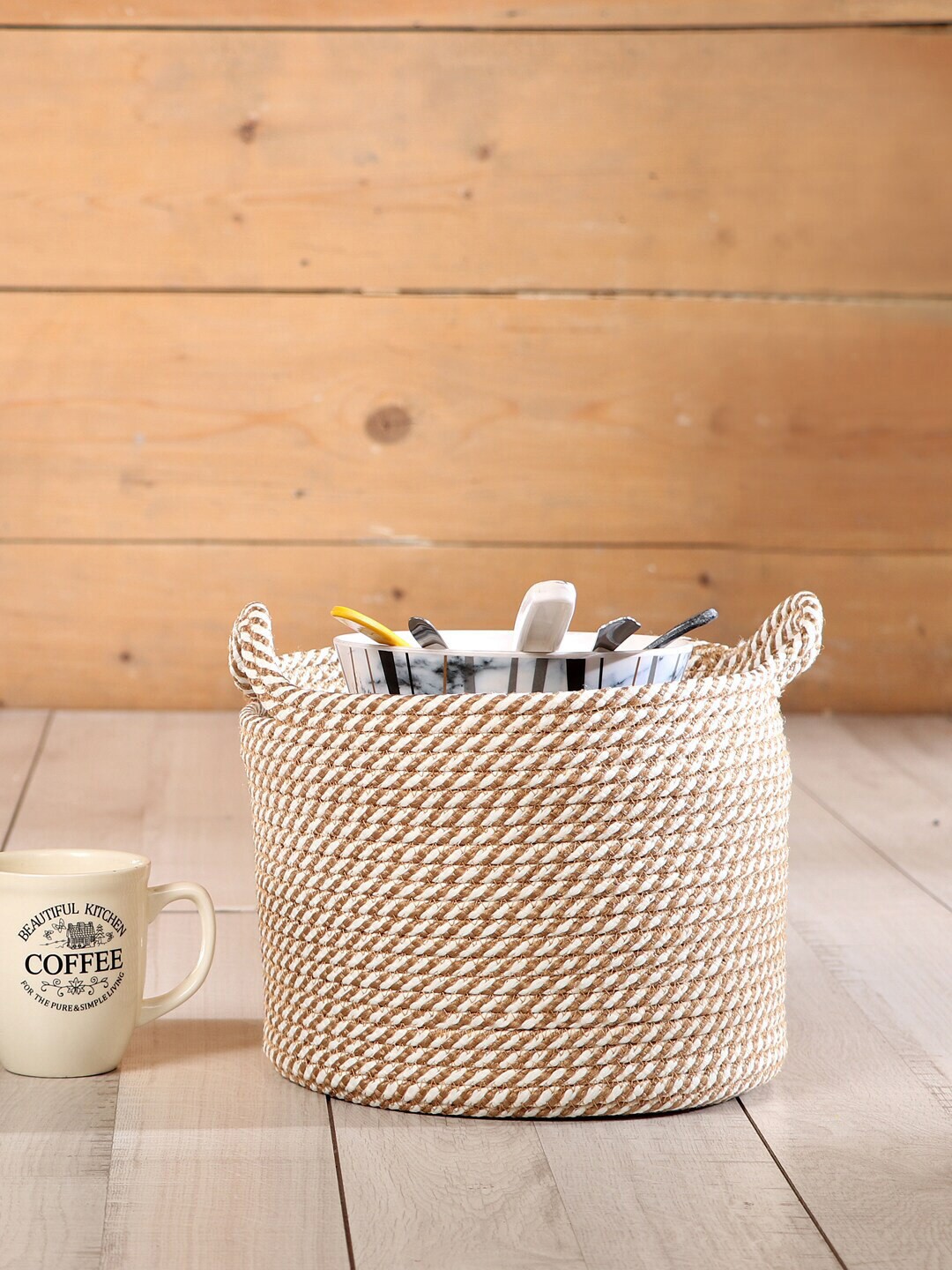 

Pano Self-Design Striped Organisers, Beige