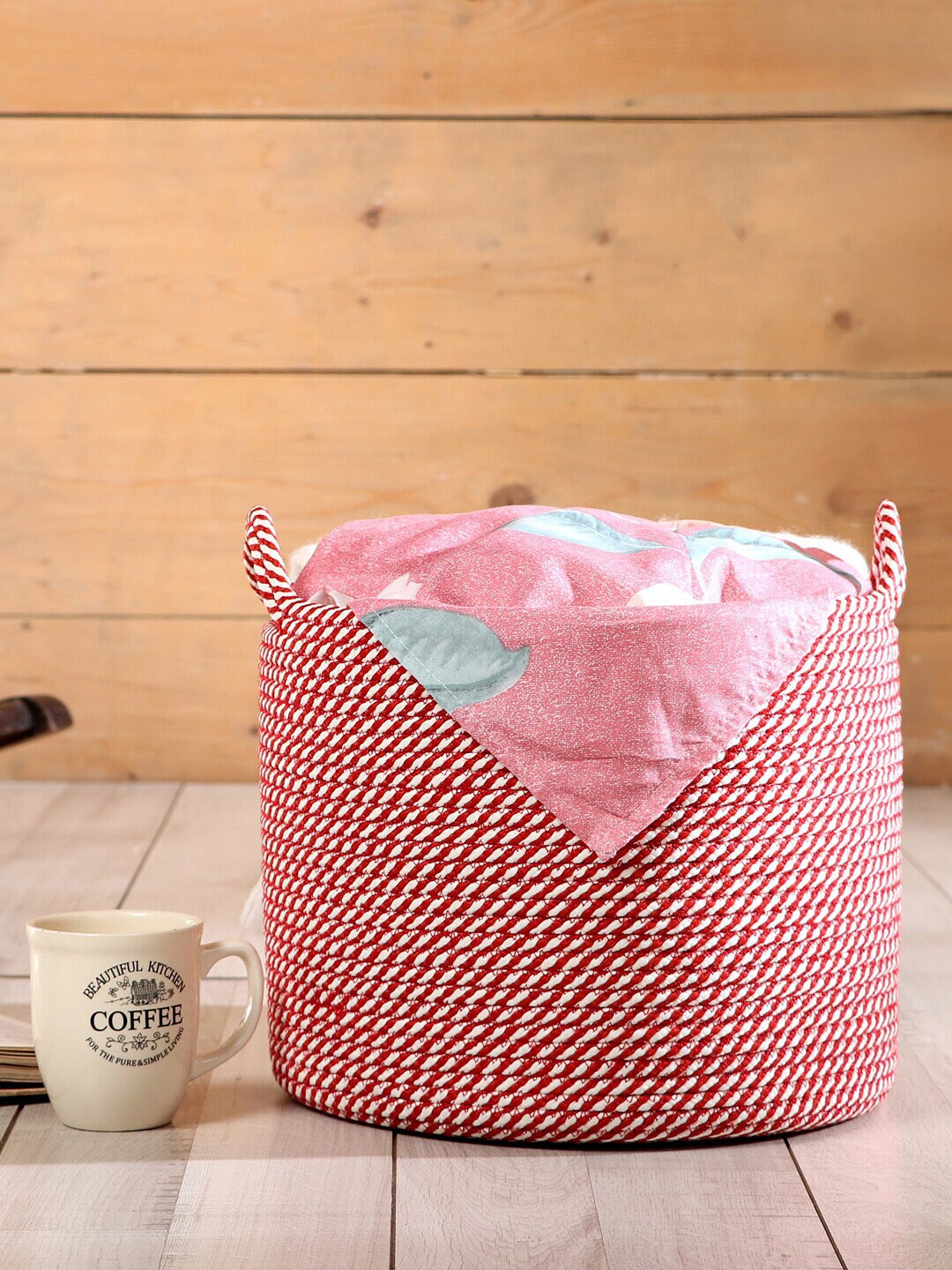 

Pano Printed Storage Basket, Red