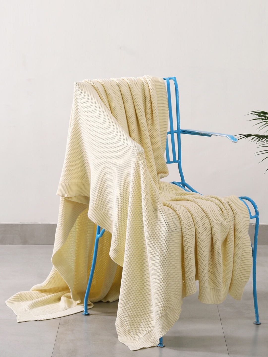 

HANDICRAFT PALACE Solid Knitted Throws, Beige
