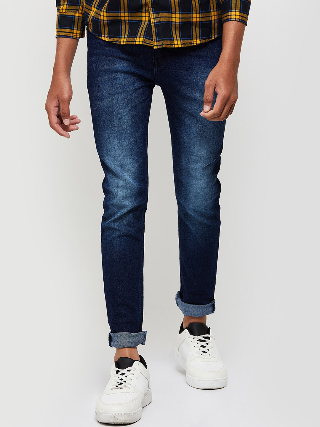 

max Boys Blue Heavy Fade Jeans