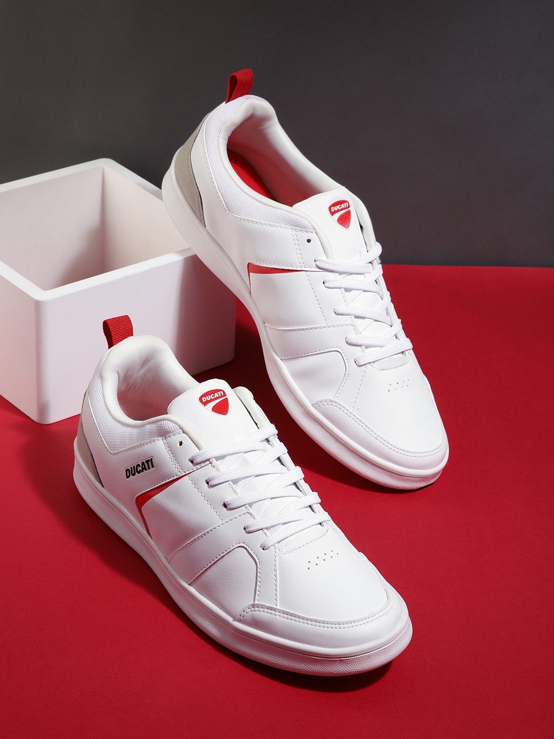 

Ducati Men White Solid Sneakers