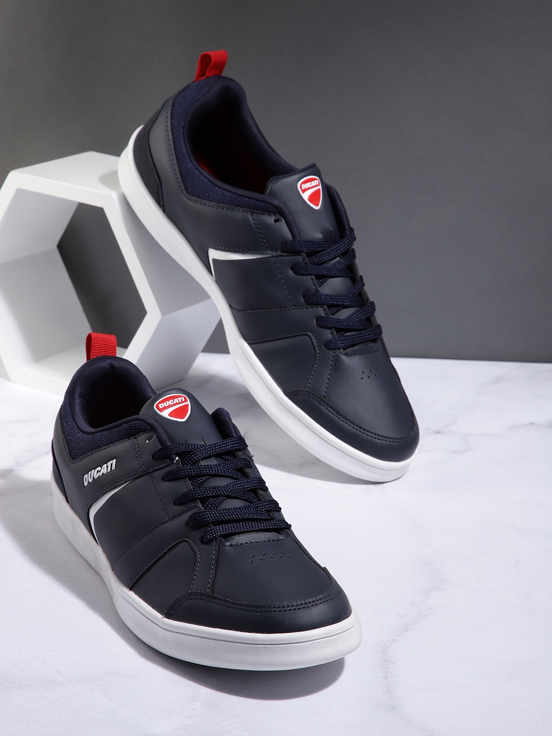 

Ducati Men Navy Blue Solid Sneakers