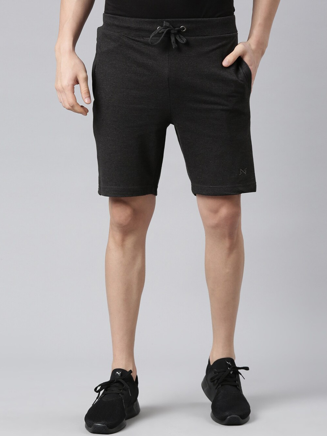 

Force NXT Men Solid Pack of 1 Super Combed Cotton Bermuda, Charcoal