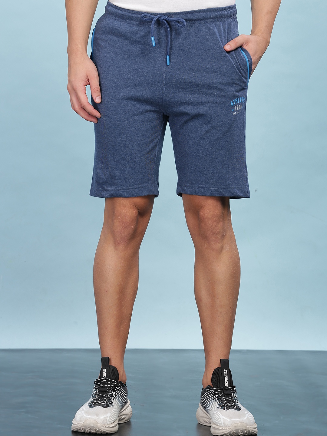 

Force NXT Men Solid Pack of 1 Super Combed Cotton Bermuda, Blue