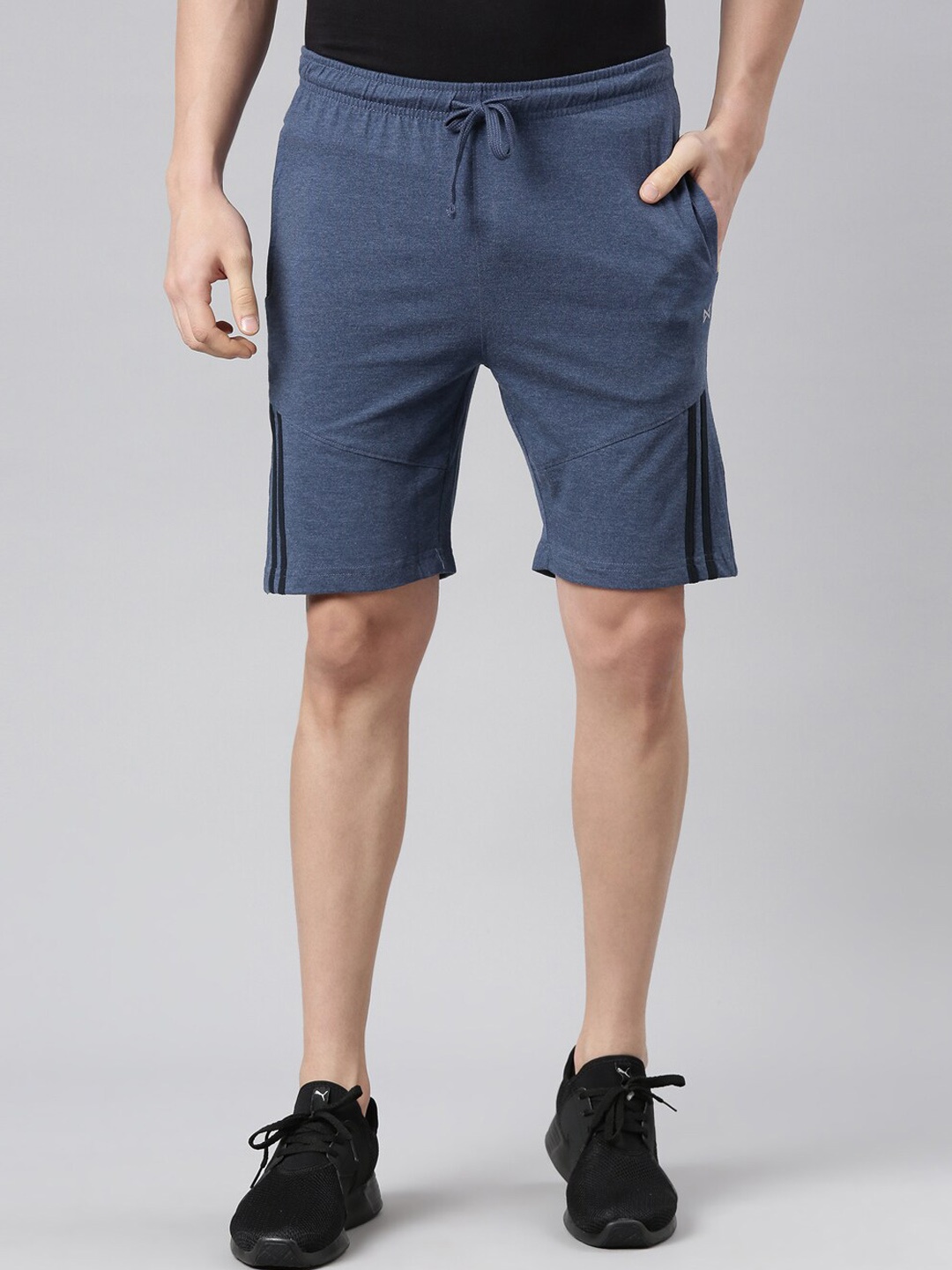 

Force NXT Men Regular Fit Mid-Rise Super Combed Cotton Bermuda Shorts, Blue