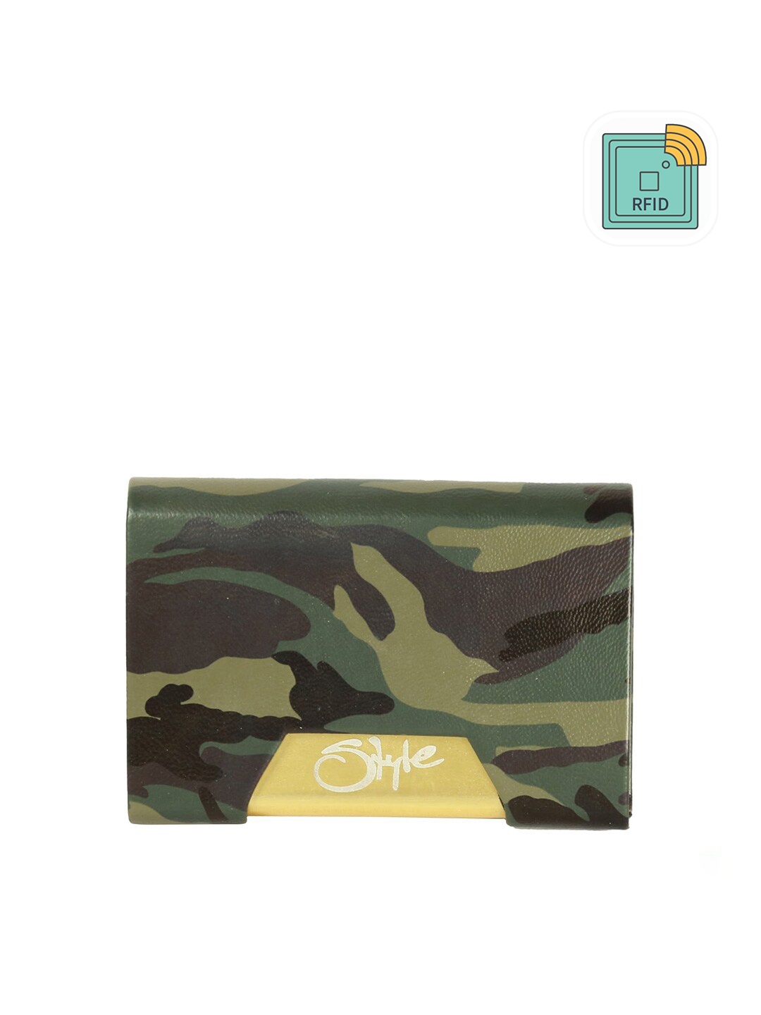 

Style Shoes Unisex Camouflage PU Card Holder, Green
