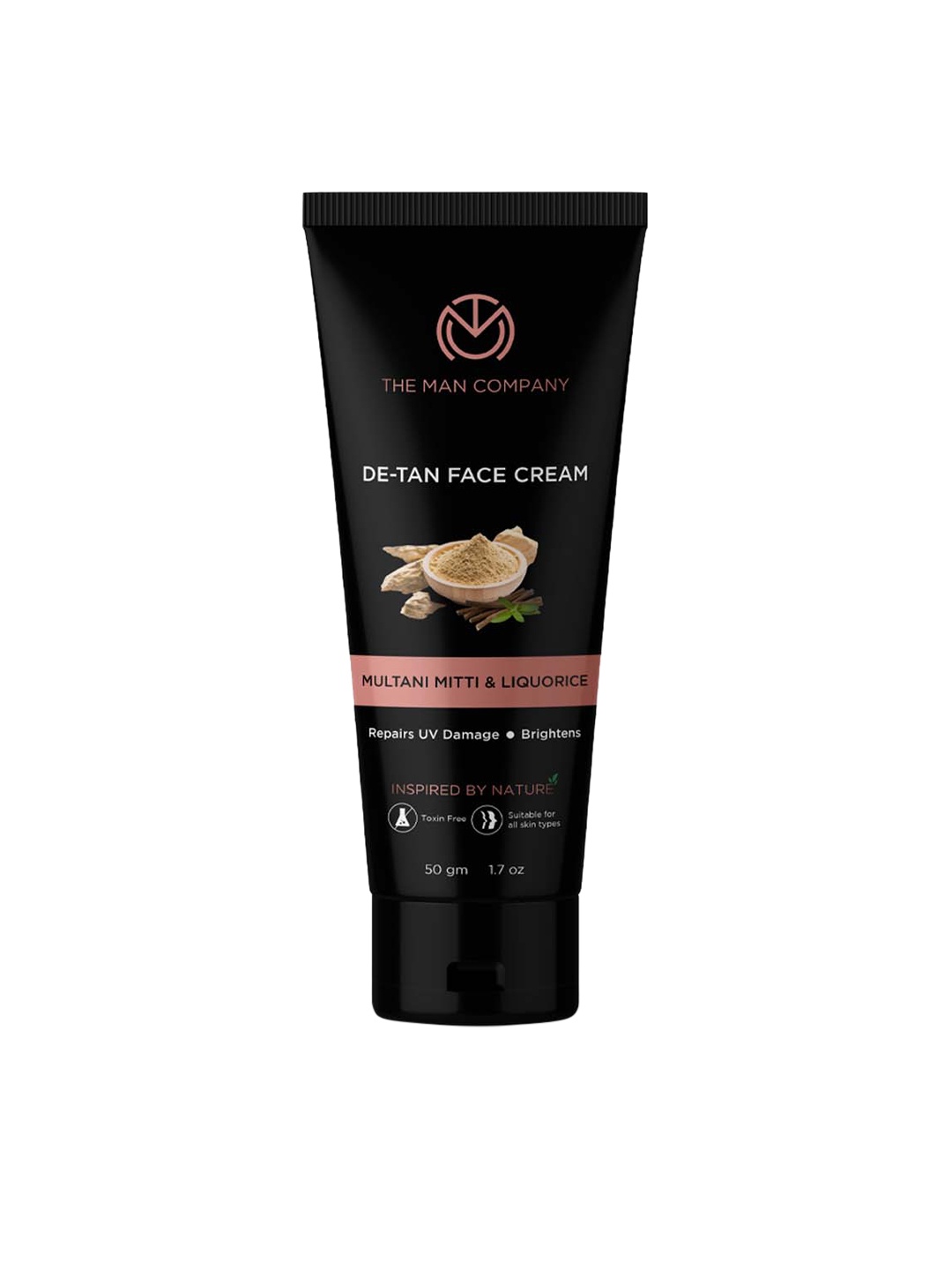 

THE MAN COMPANY De-Tan Face Cream with Multani Mitti & Licorice - 50 g, Black