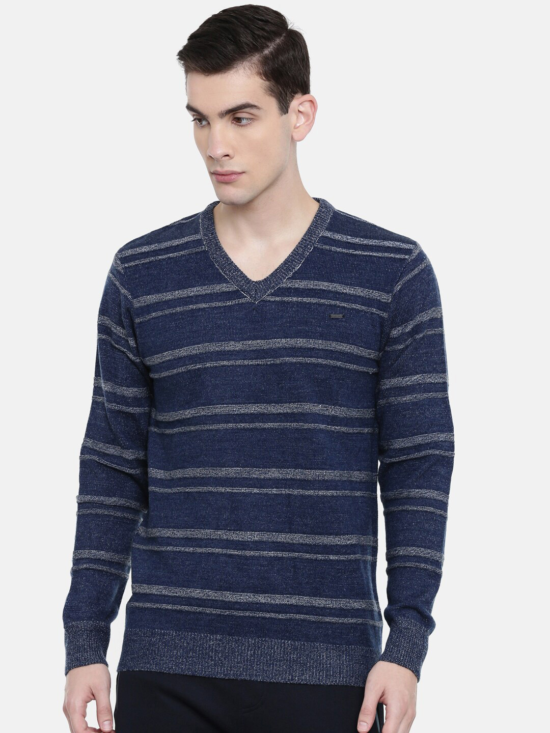 

Proline Active Men Striped Pullover, Blue