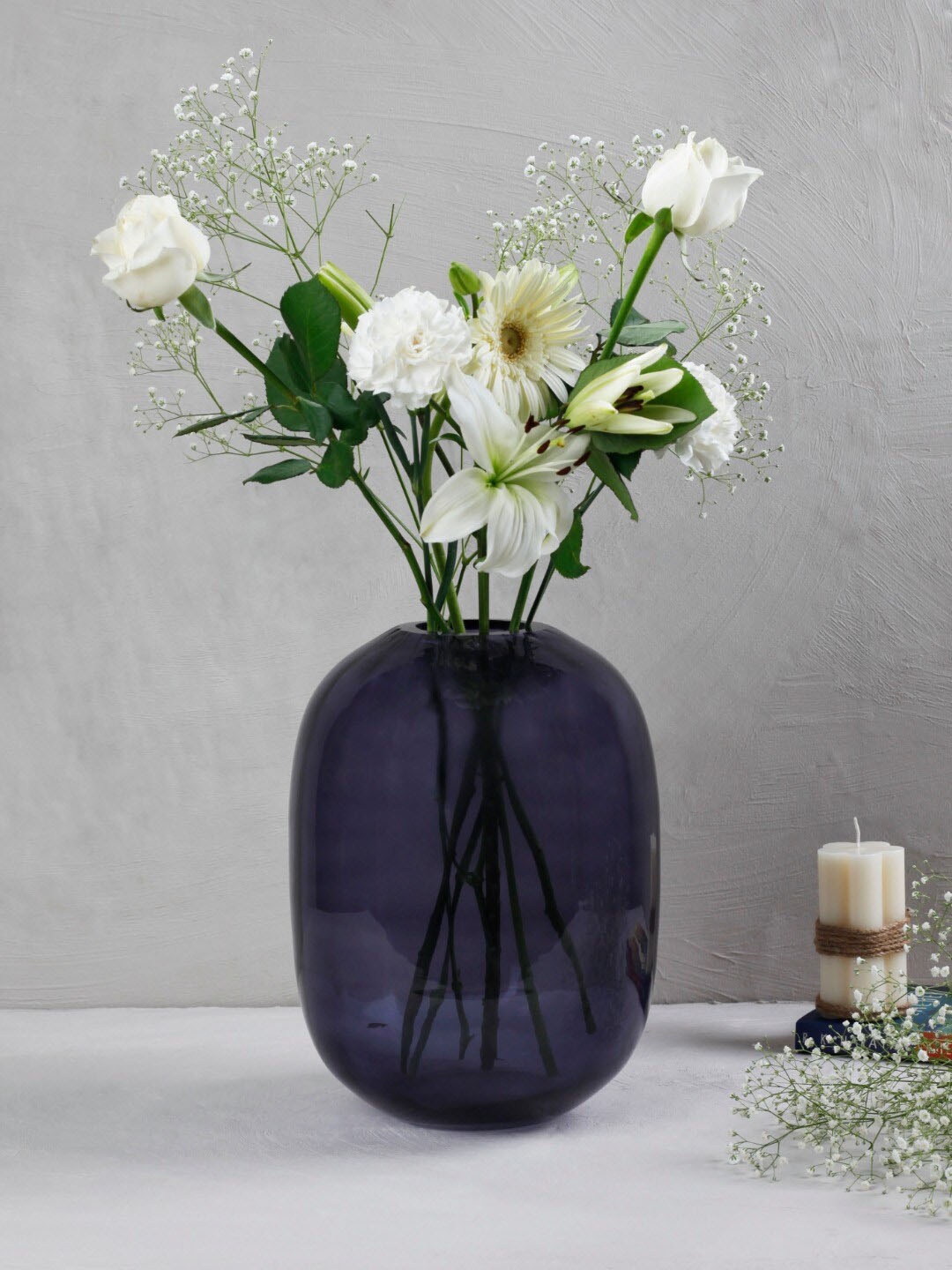 

The 7 DeKor Solid Glass Vase, Blue