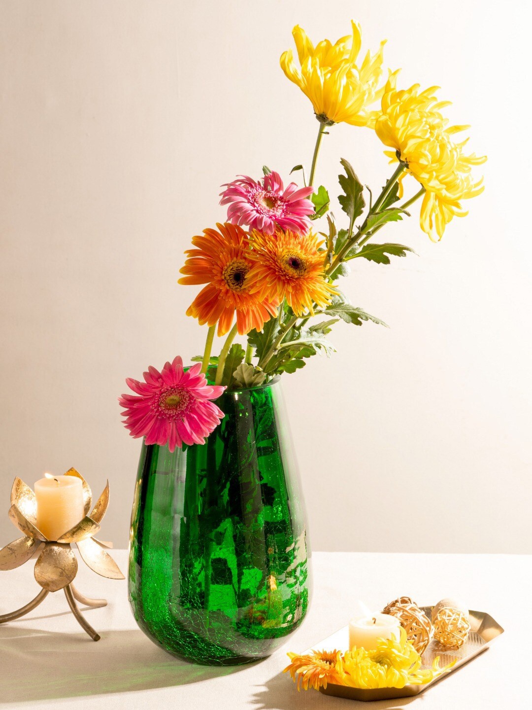 

The 7 DeKor Green Solid Glass Vase