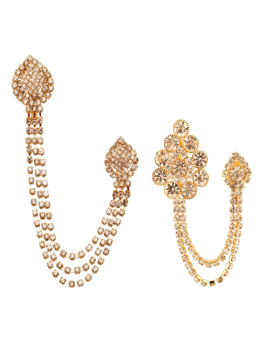 

Sanjog Set Of 2 Men Gold-Toned Brooch