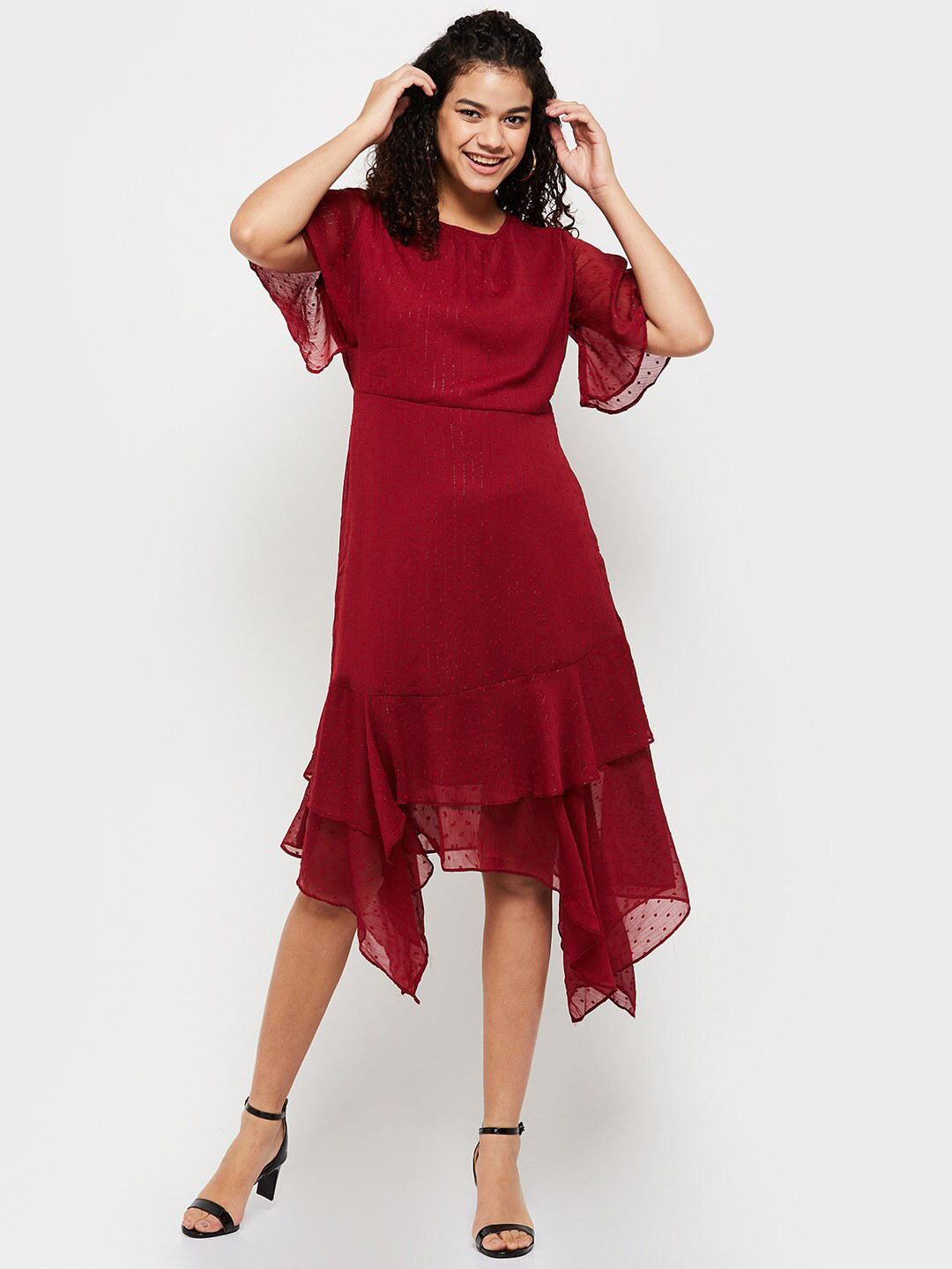 

max Women Midi Dress, Maroon