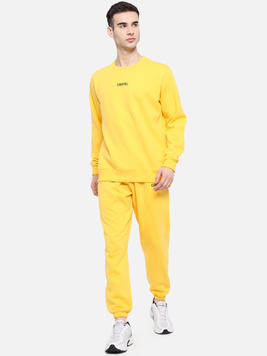 

GRIFFEL Men Solid Tracksuit, Yellow