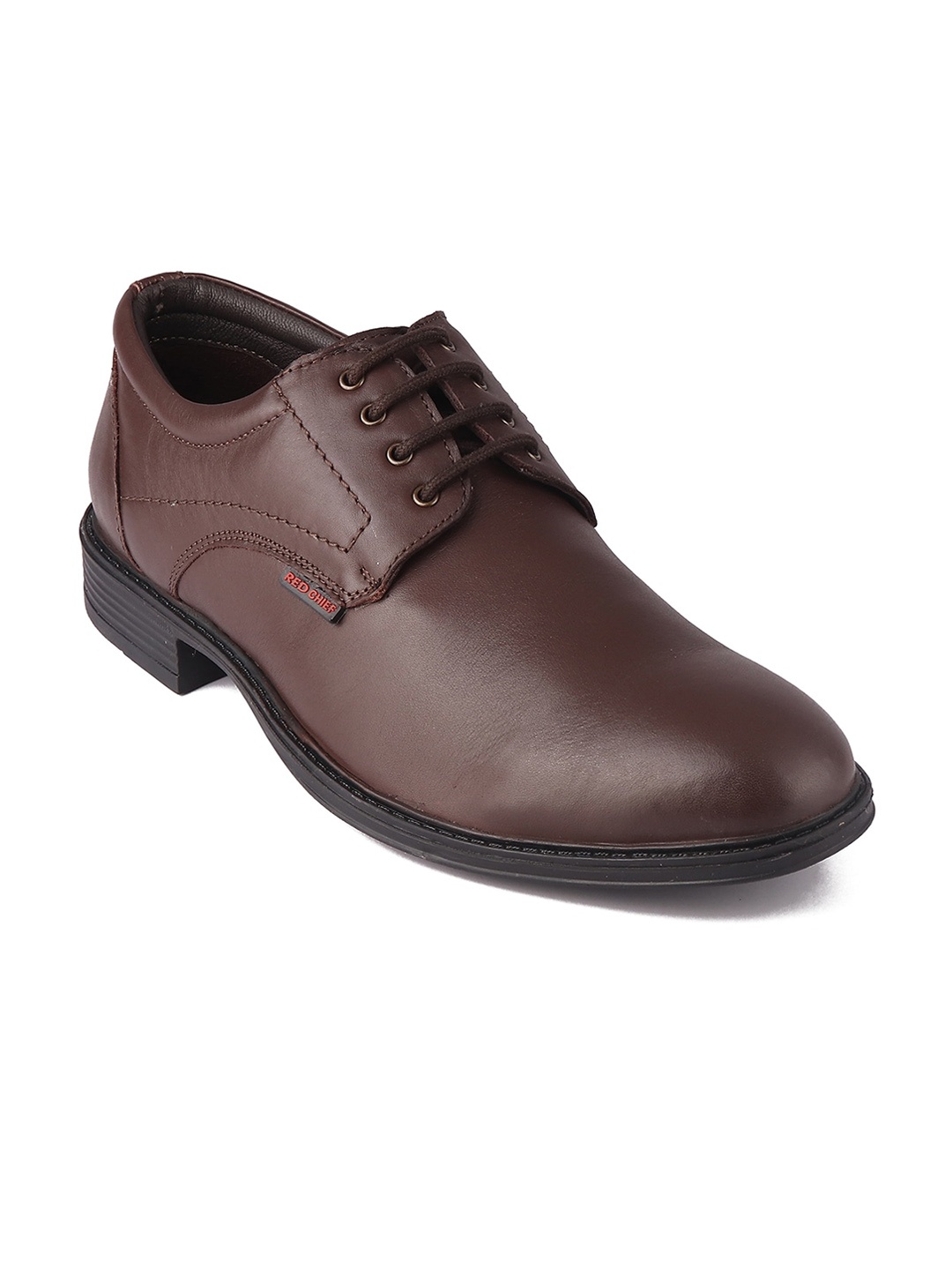 

Red Chief Men Solid Leather Formal Oxfords, Brown