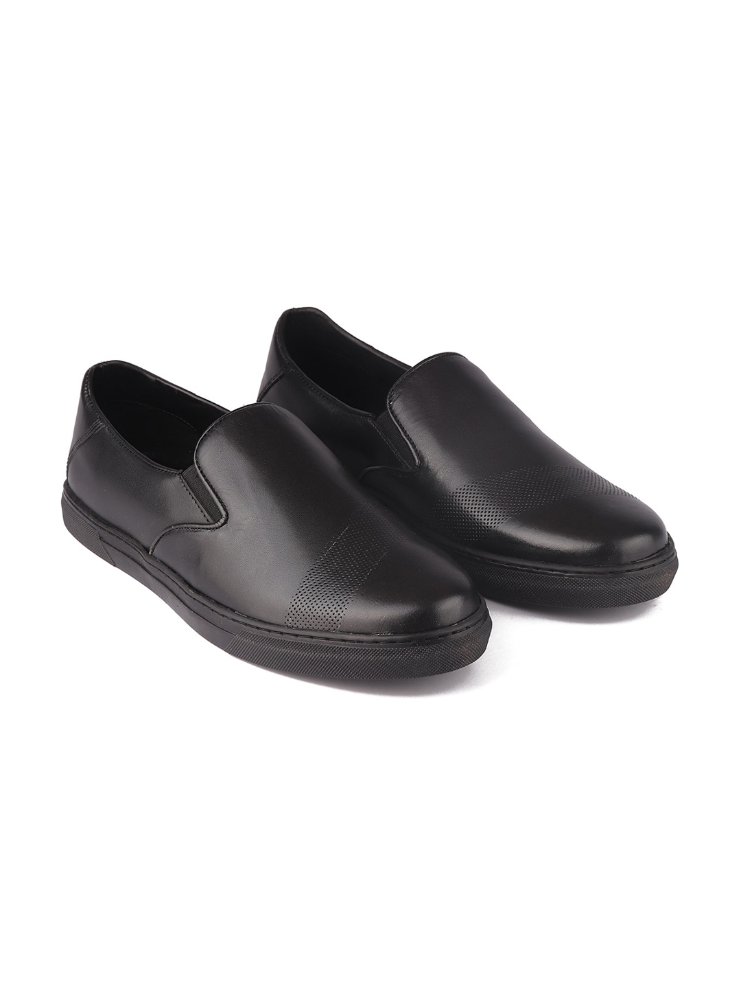 

Red Chief Men Textured Formal Slip-Ons, Black