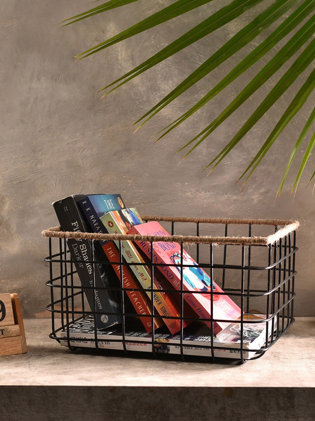 

The 7 DeKor Solid Metal Storage Basket, Black