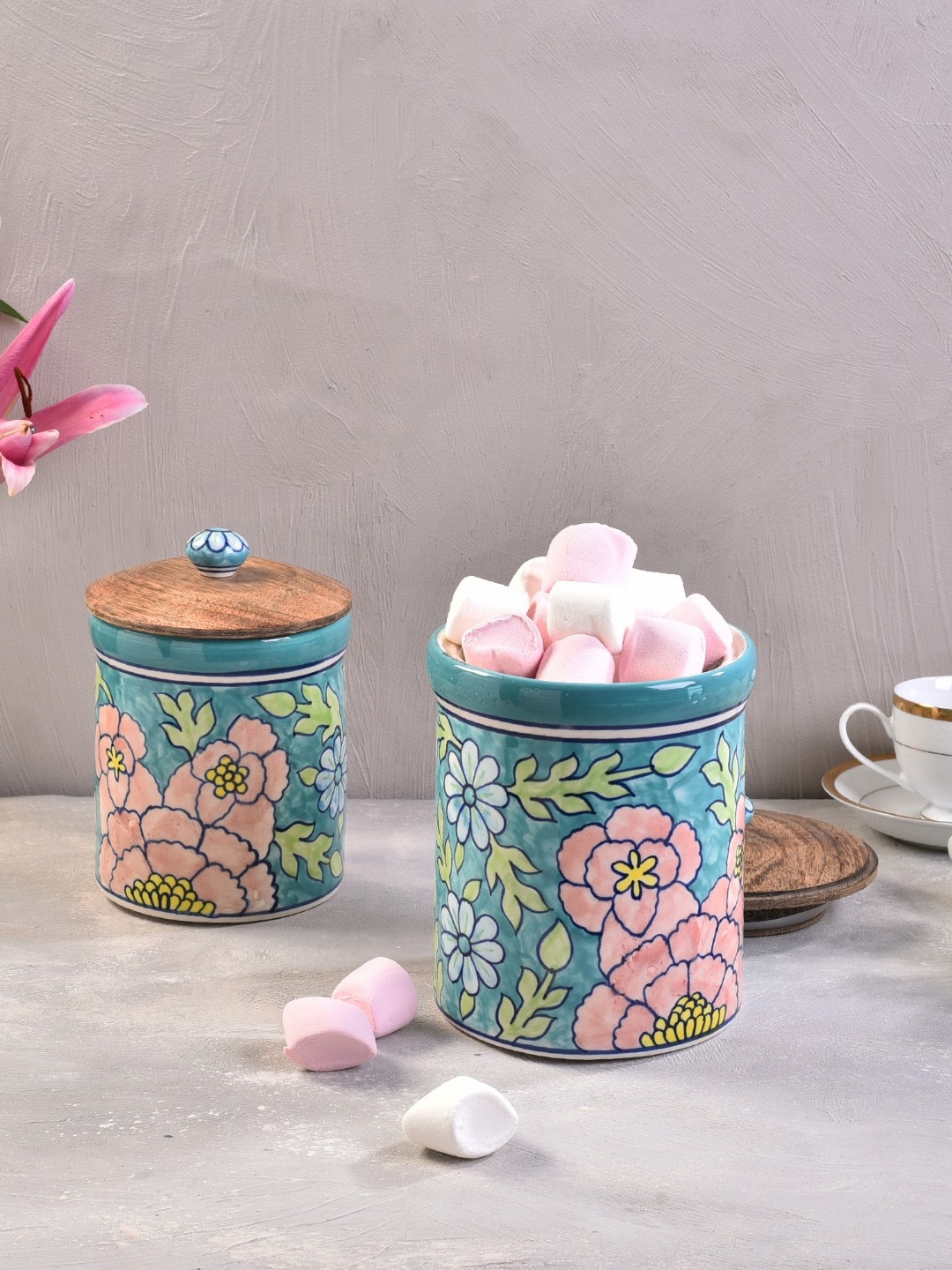 

The 7 DeKor Printed Wooden Jewellery Organiser, Turquoise blue