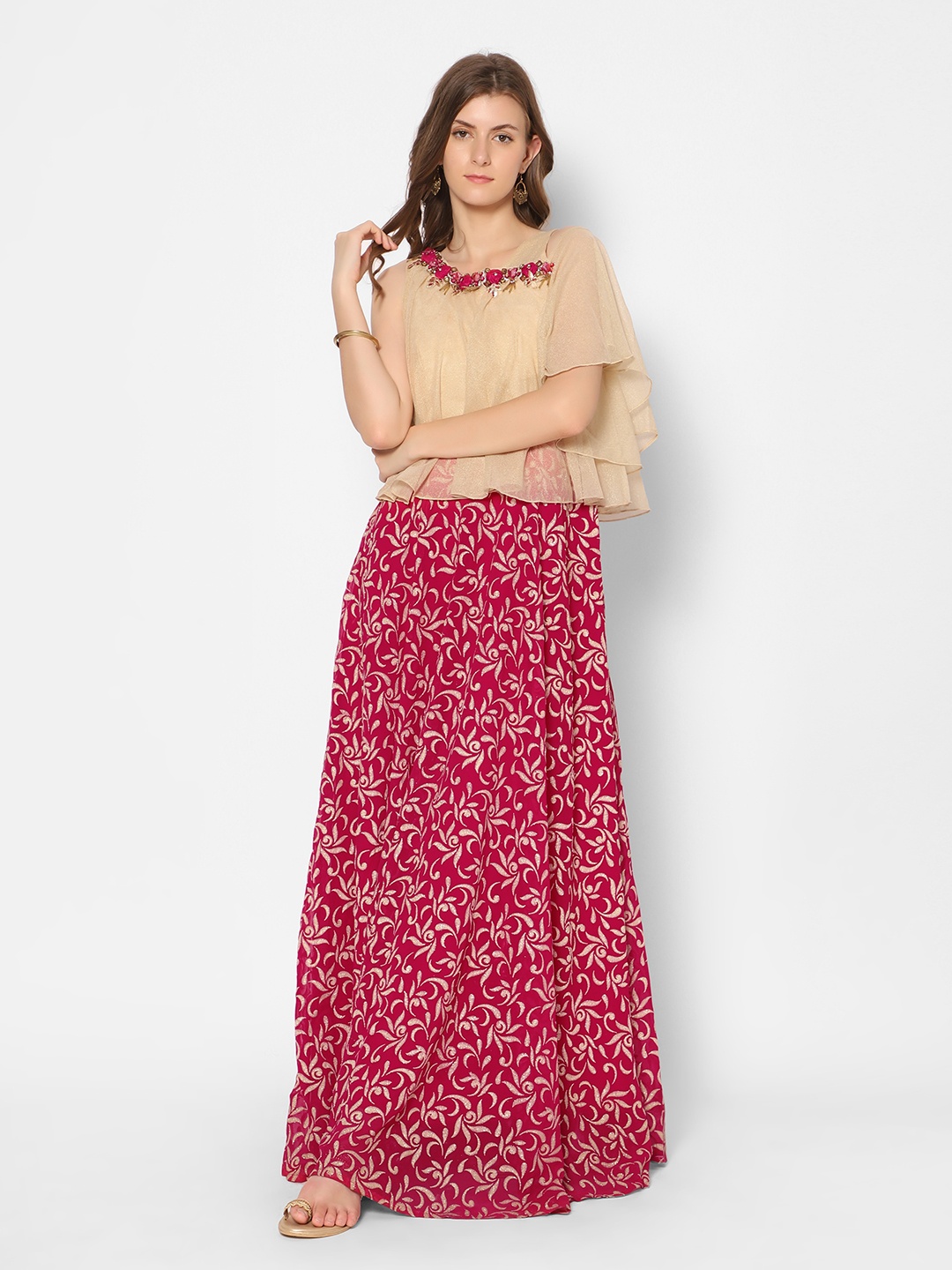 

Kiya Women Embellished Ethnic Dress, Gold