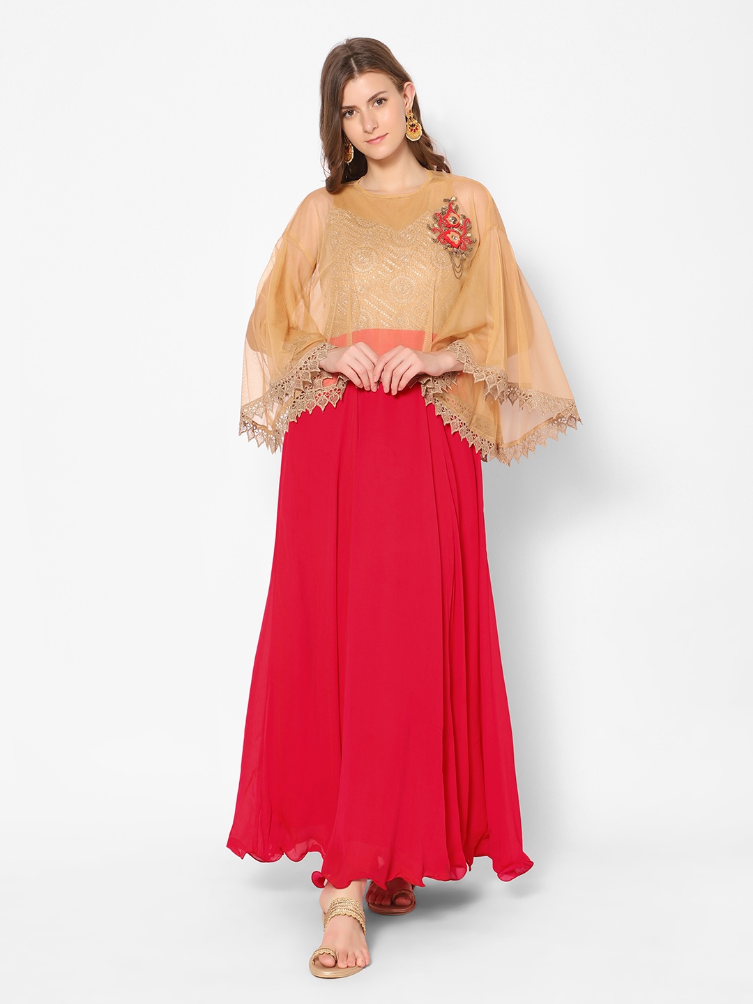 

Kiya Women Embellished Ethnic Dress, Gold