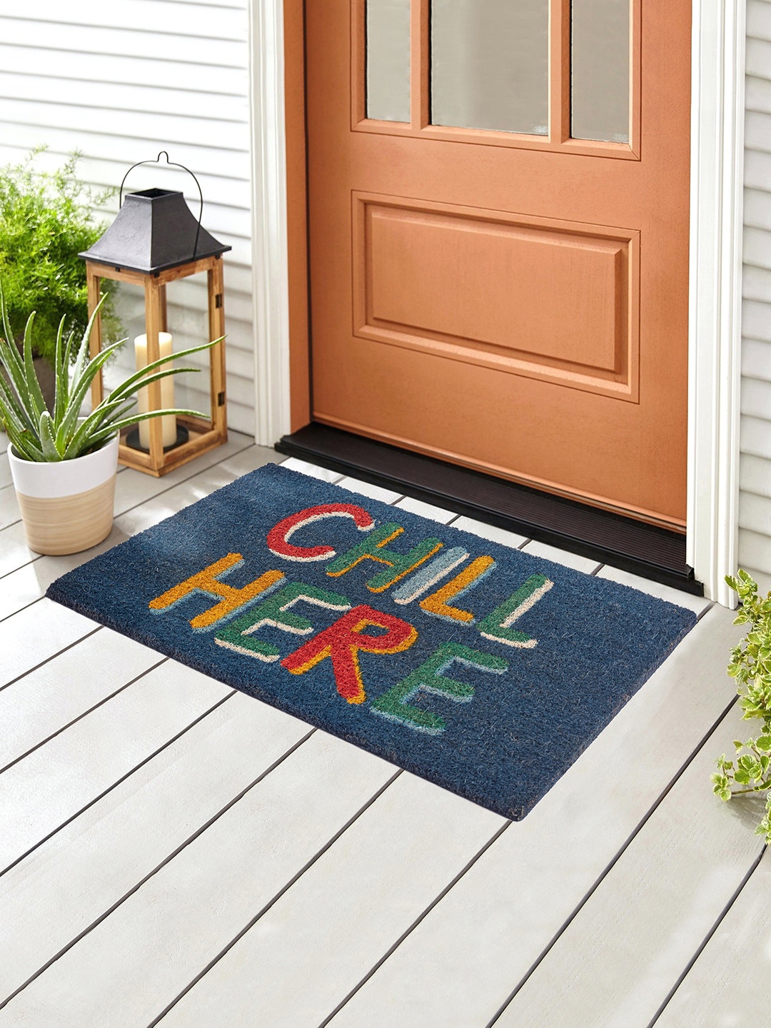 

HomeTown Printed Coir Doormats, Blue