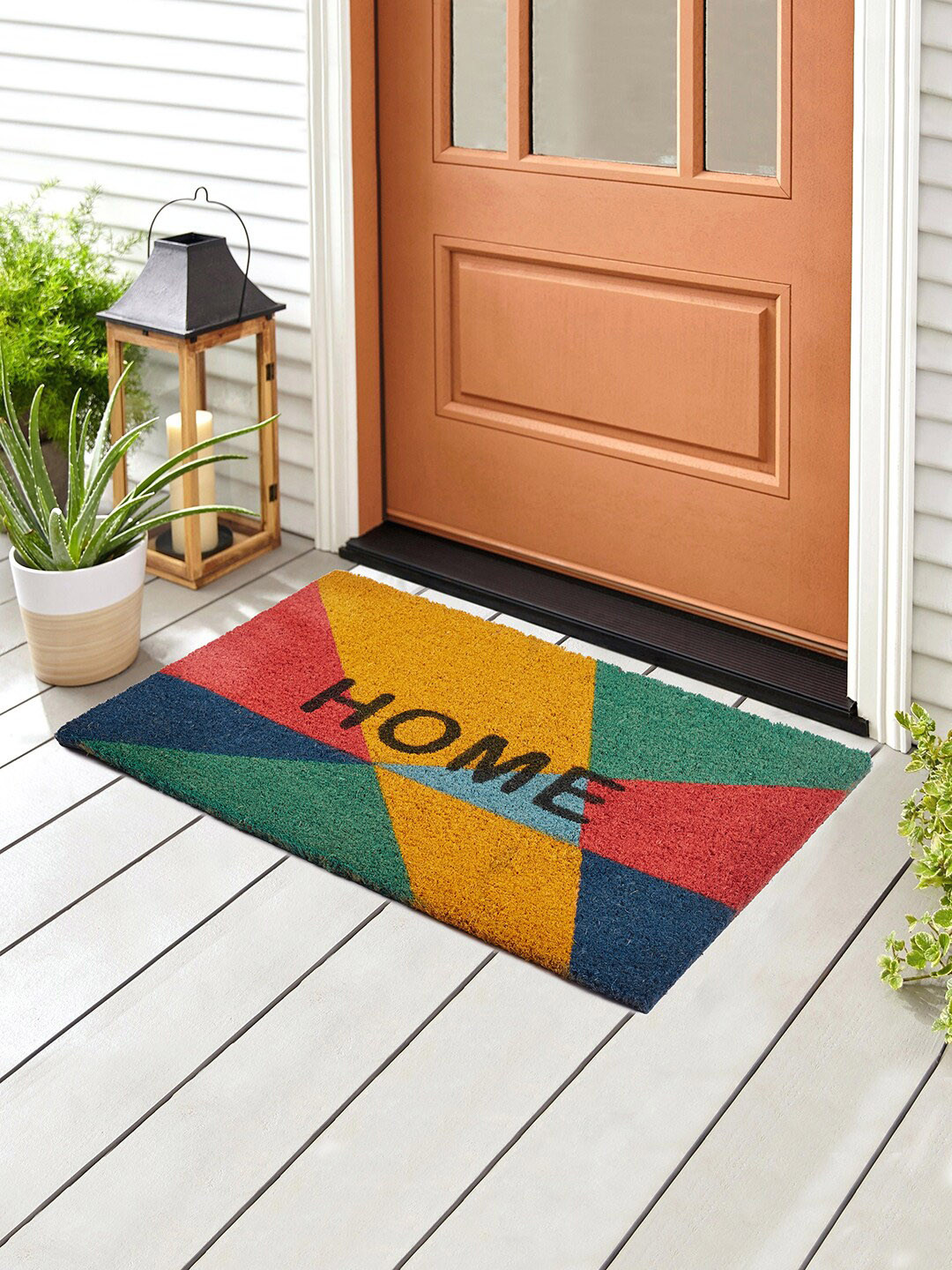 

HomeTown Home Printed Coir Doormat, Yellow