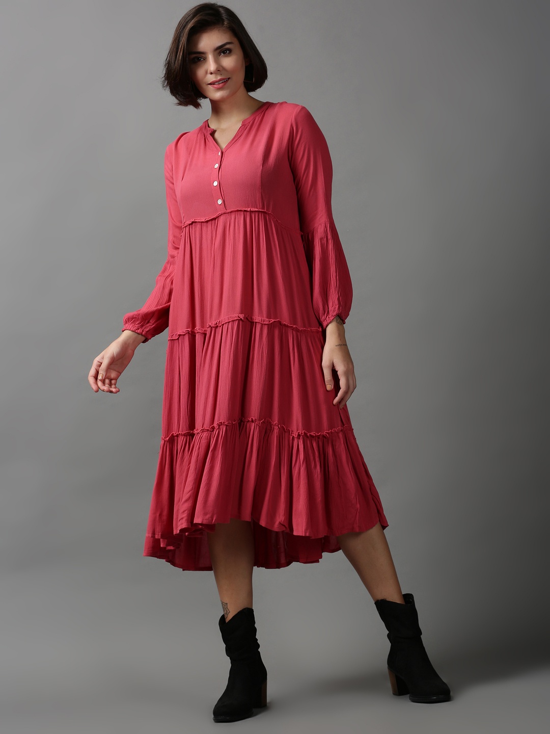 

SHOWOFF A-Line Midi Dress, Pink