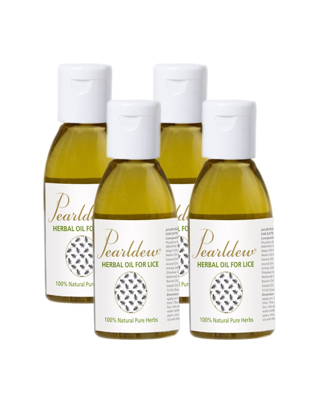 

Pearldew Set Of 4 Anti-Lice Herbal Hair Oil, Na